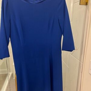 Tahari Blue Long Sleeve Dress